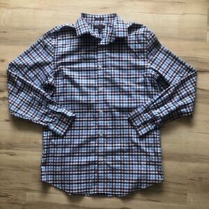 Banana Republic Blue and Brown Casual Button Down Shirt